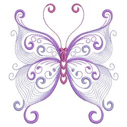 Rippled Swirly Butterfly(Lg) machine embroidery designs
