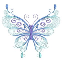 Rippled Swirly Butterfly 03(Md) machine embroidery designs