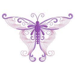 Rippled Swirly Butterfly 05(Sm) machine embroidery designs