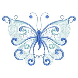Rippled Swirly Butterfly 06(Sm) machine embroidery designs