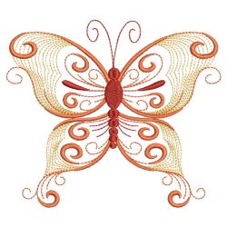 Rippled Swirly Butterfly 07(Sm)