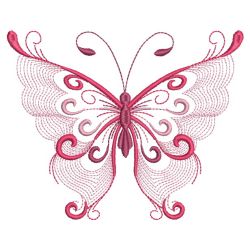 Rippled Swirly Butterfly 09(Md) machine embroidery designs