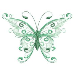 Rippled Swirly Butterfly 10(Md) machine embroidery designs