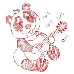 Redwork Cute Panda 09(Sm) machine embroidery designs