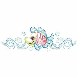 Rippled Sea Animal Borders 01 machine embroidery designs