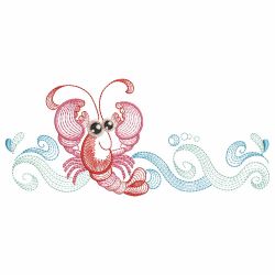 Rippled Sea Animal Borders 03 machine embroidery designs