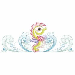 Rippled Sea Animal Borders 06 machine embroidery designs