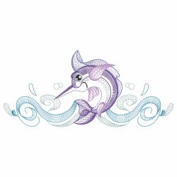 Rippled Sea Animal Borders 09 machine embroidery designs