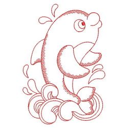 Redwork Sea Animals(Md) machine embroidery designs