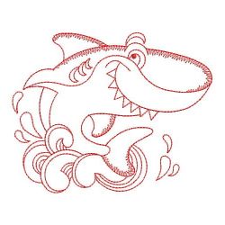 Redwork Sea Animals 06(Lg) machine embroidery designs