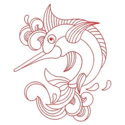 Redwork Sea Animals 07(Sm) machine embroidery designs