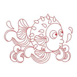 Redwork Sea Animals 08(Md) machine embroidery designs