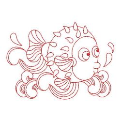 Redwork Sea Animals 08(Lg)