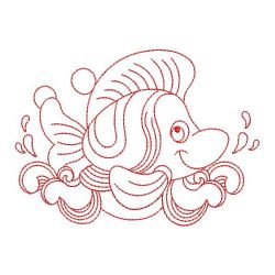 Redwork Sea Animals 10(Lg) machine embroidery designs