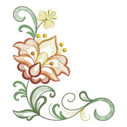 Rippled Jacobean Flower Corners 10(Lg)