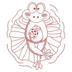 Redwork Cute Frog 03(Sm)