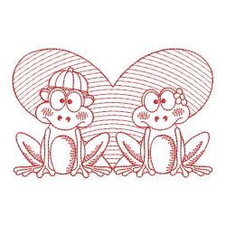 Redwork Cute Frog 08(Sm) machine embroidery designs