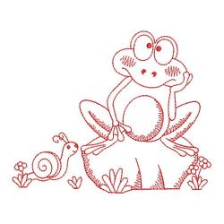 Redwork Cute Frog 10(Lg)