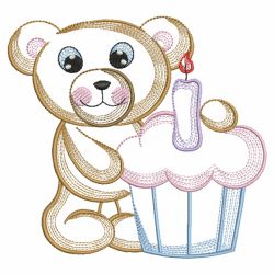 Birthday Teddy Bear 05(Md) machine embroidery designs
