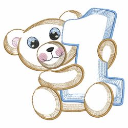 Birthday Teddy Bear 08(Md) machine embroidery designs