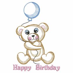 Birthday Teddy Bear 09(Lg) machine embroidery designs