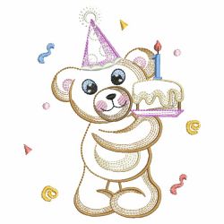 Birthday Teddy Bear 13(Md) machine embroidery designs