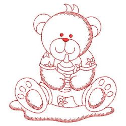 Redwork Baby Animals 04(Sm) machine embroidery designs