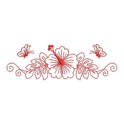 Redwork Hibiscus 01(Md) machine embroidery designs