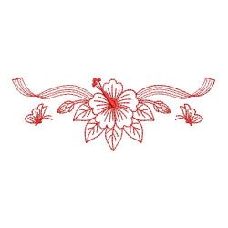 Redwork Hibiscus 09(Lg)
