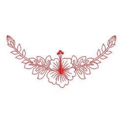 Redwork Hibiscus 12(Lg) machine embroidery designs