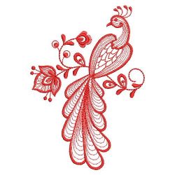 Redwork Peacocks 01(Lg) machine embroidery designs