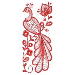 Redwork Peacocks 03(Lg) machine embroidery designs