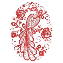 Redwork Peacocks 05(Lg) machine embroidery designs