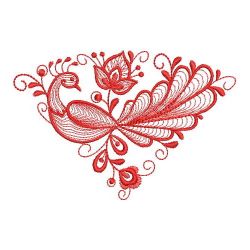 Redwork Peacocks 07(Lg) machine embroidery designs