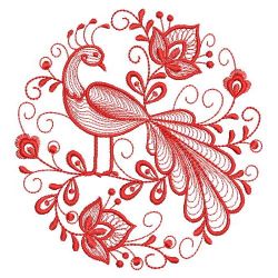 Redwork Peacocks 08(Md) machine embroidery designs
