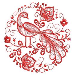 Redwork Peacocks 08(Lg) machine embroidery designs