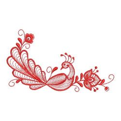 Redwork Peacocks 12(Sm) machine embroidery designs