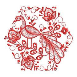Redwork Peacocks 13(Md) machine embroidery designs