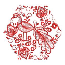 Redwork Peacocks 13(Sm) machine embroidery designs