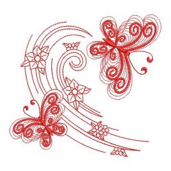 Redwork Butterfly In Flight(Lg) machine embroidery designs