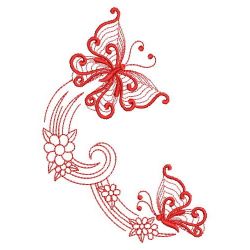 Redwork Butterfly In Flight 10(Sm) machine embroidery designs