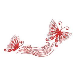 Redwork Butterfly In Flight 11(Lg)