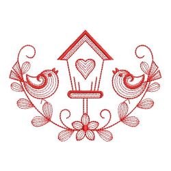Redwork Love Birds 02(Sm)