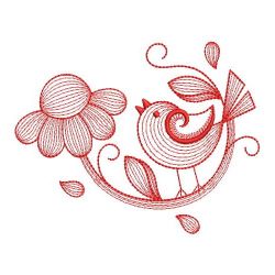 Redwork Love Birds 05(Md) machine embroidery designs