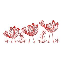 Redwork Love Birds 07(Sm)