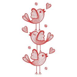 Redwork Love Birds 08(Sm)