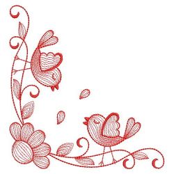 Redwork Love Birds 11(Lg) machine embroidery designs