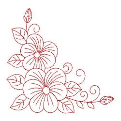 Redwork Pansy 02(Lg) machine embroidery designs