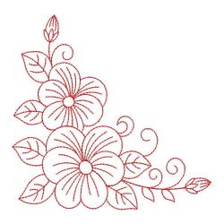 Redwork Pansy 02(Sm) machine embroidery designs