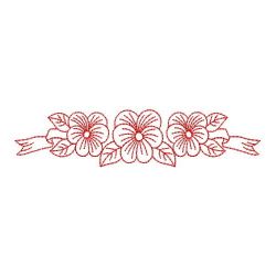 Redwork Pansy 04(Lg) machine embroidery designs